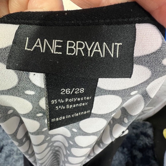 👗 |•LANE BRYANT•| Black & White Mod Dots & Checks Dress Size 26/28 - Picture 3 of 6